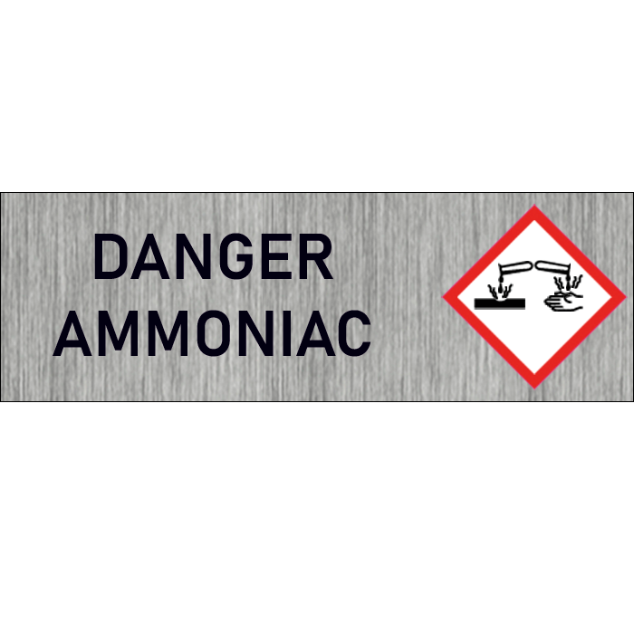 "Pictogramme Danger Ammoniac – Signalisation de Sécurité Robuste pour Zones à Risque"