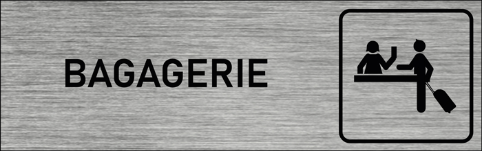 Plaque de porte bagagerie