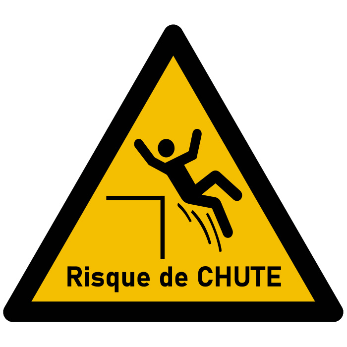 "Panneau Chute du Quai – Signalisation de Sécurité Haute Visibilité pour Prévention des Accidents"