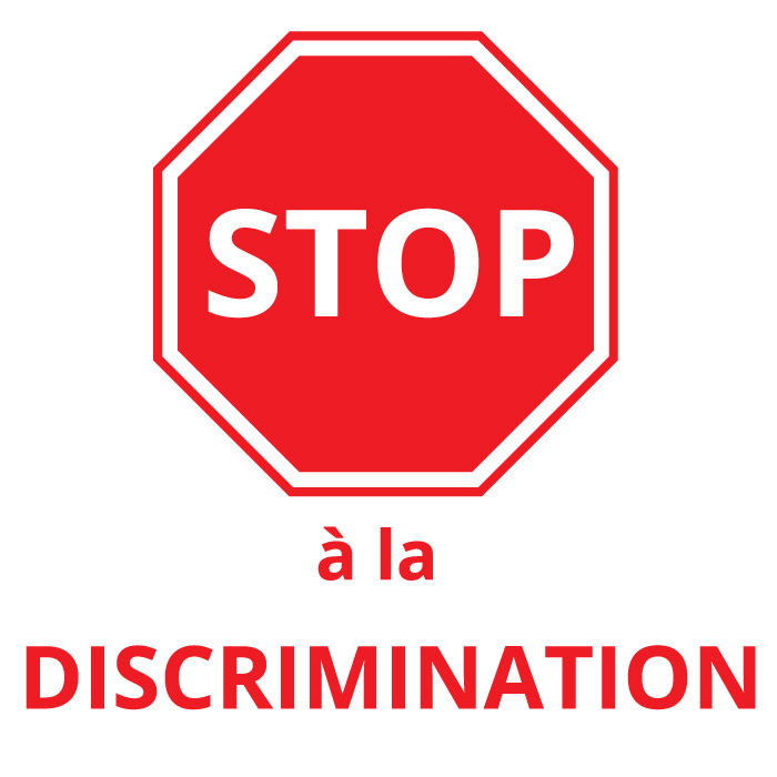 Pictogramme Stop à la Discrimination : Affichez un Engagement Pour l'Égalité