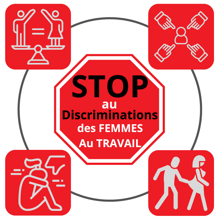 "STOP Discrimination au Travail : Affichez l'Engagement d'Égalité avec notre Visuel Impactant #PasDeDiscrimination"