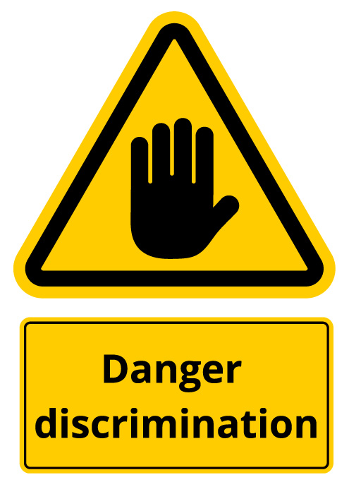 "Affiche Préventive – "Danger Discrimination au Travail" : Sensibilisation et Sécurité en Entreprise"