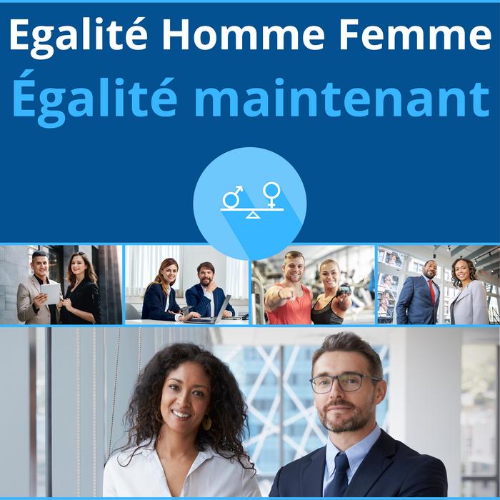 Affiche Dynamique Égalité Homme Femme Maintenant