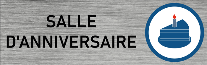 Plaque de porte Salle d'anniversaire 2