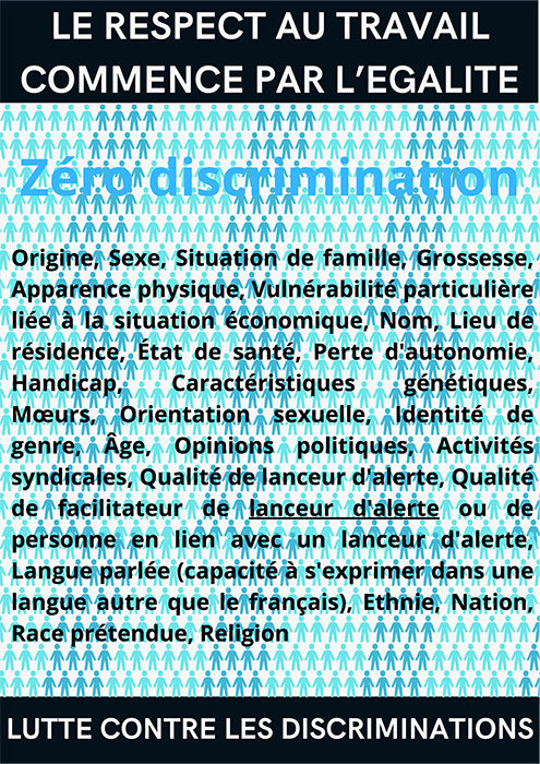 Affiche lutte contre les discriminations