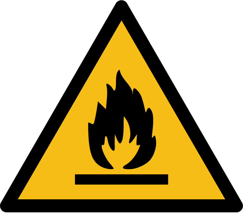 Panneau Matières inflammables