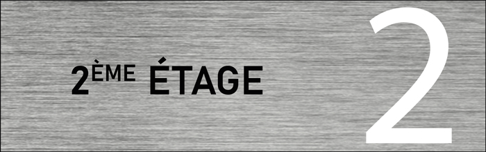 Plaque de porte 2 ème étage