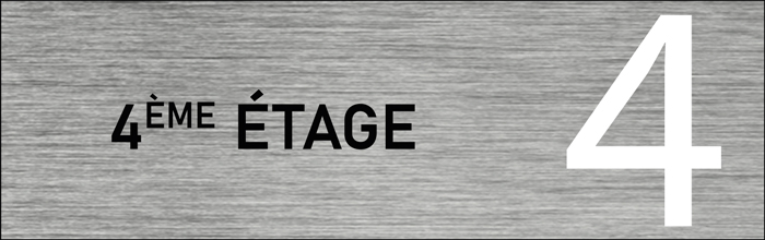Plaque de porte 4 ème étage