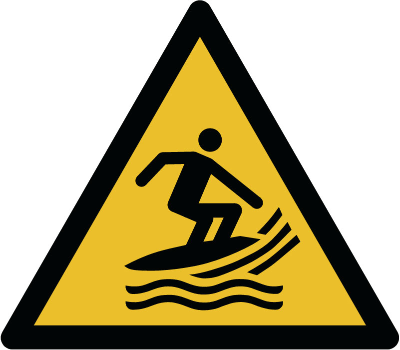Panneau Zone de pratique du surf