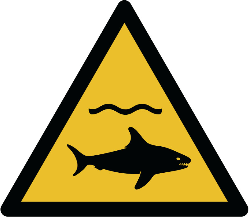 Panneau danger Requins