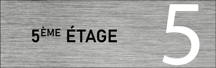 Plaque de porte 5 ème étage