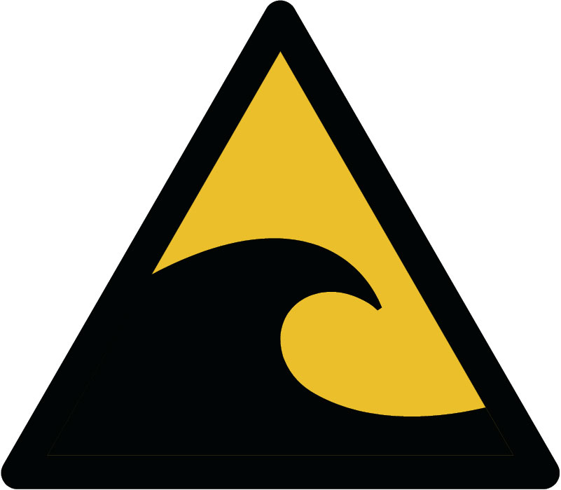 Panneau Zone à risque de tsunami