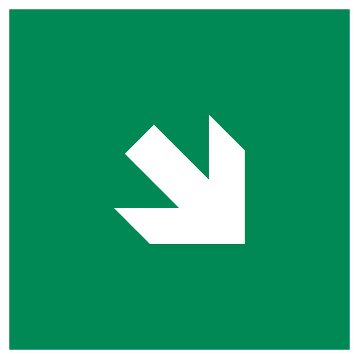 Panneau Flèche de direction-angle de 45°