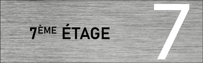 Plaque de porte 7 ème étage