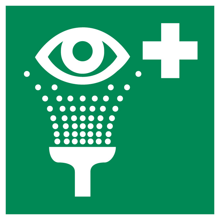 Panneau Équipement de rinçage des yeux