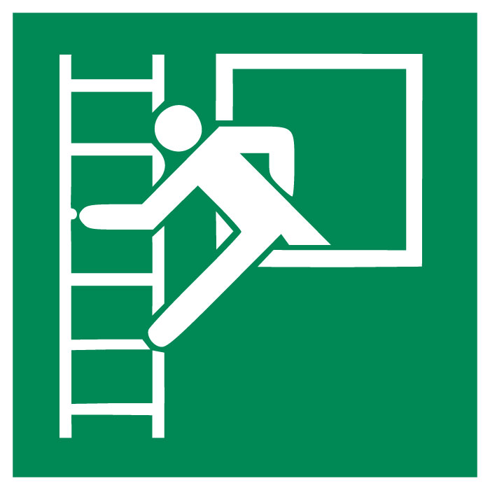 Panneau Fenêtre de secours avec échelle de secours