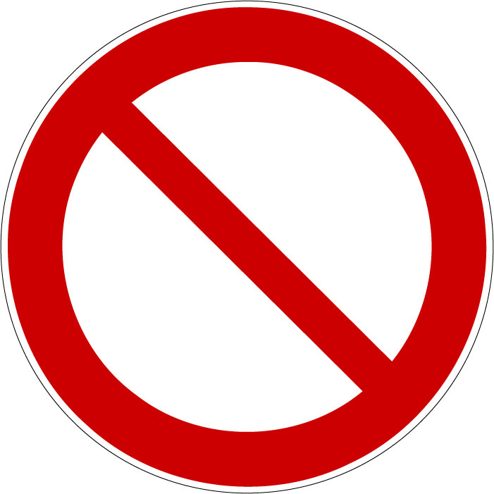 Panneau Interdiction générale
