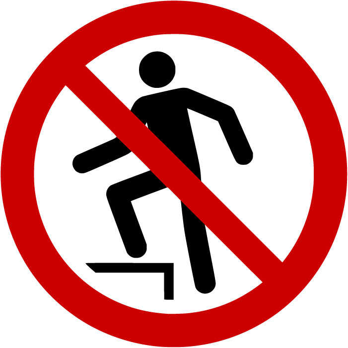 Panneau Interdiction de marcher sur la surface
