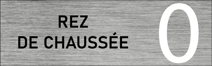 Plaque de porte Rez de chaussée