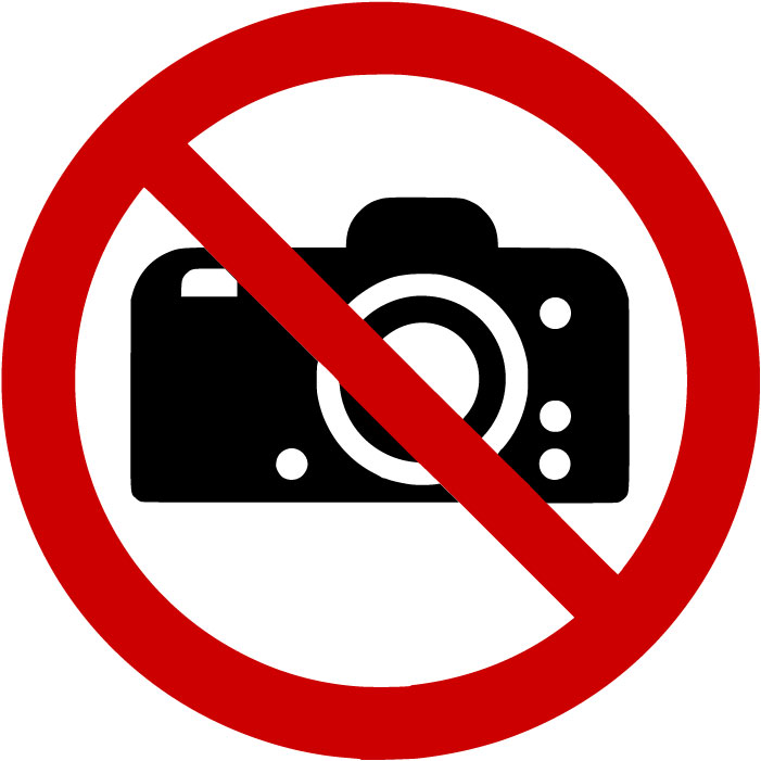 Panneau Interdiction de photographier