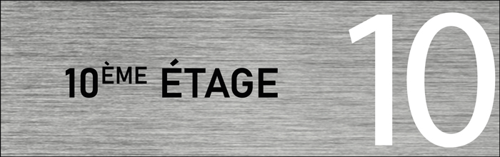 Plaque de porte 10 ème étage
