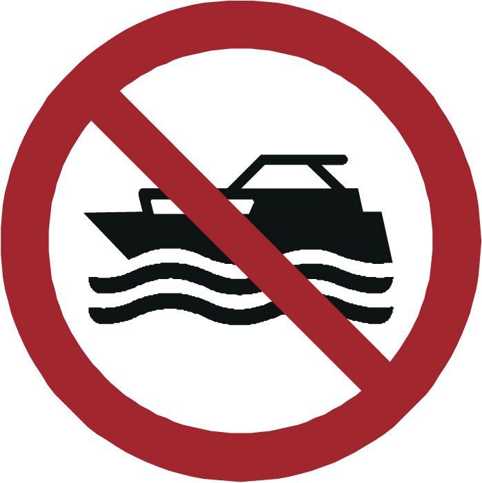 Panneau Pas de bateau à moteur