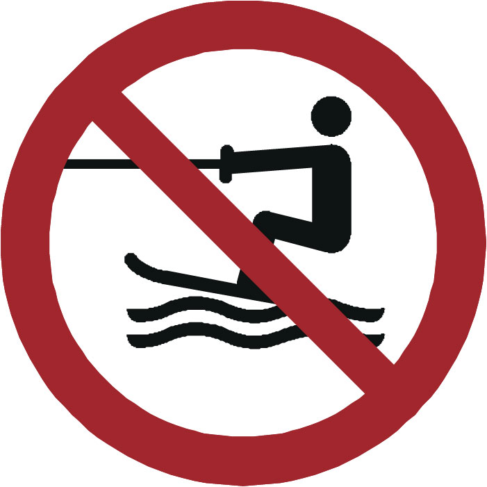 Panneau Pas de ski nautique