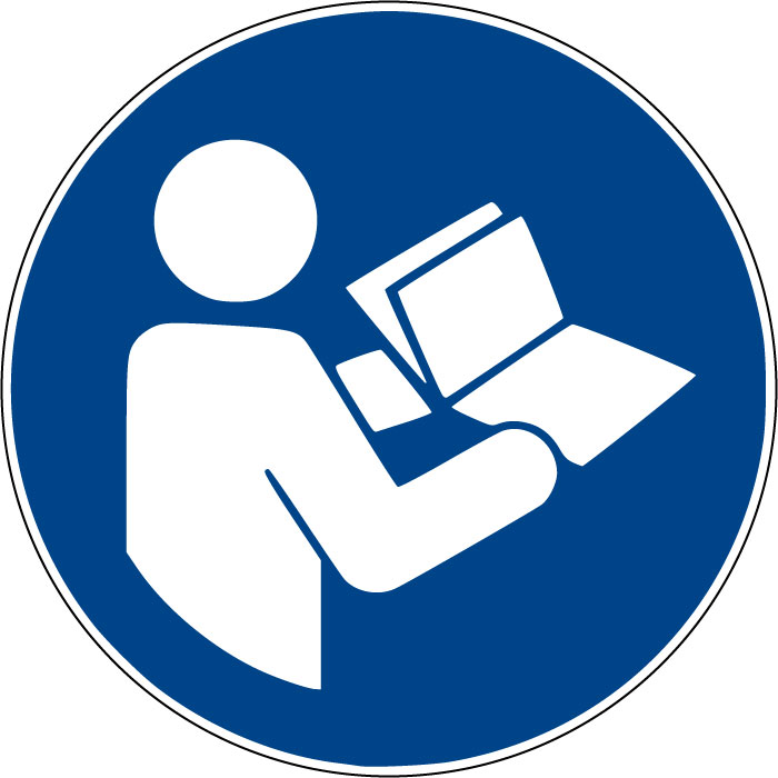 Panneau Consulter le manuel-la notice d'instructions