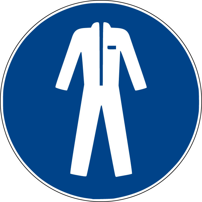 Panneau Protection obligatoire du corps-vêtements de protection