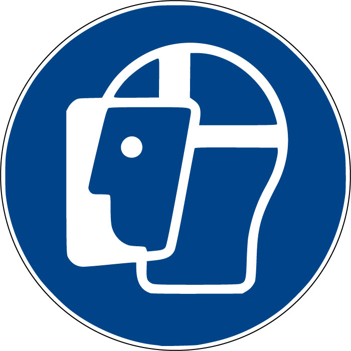 Panneau Protection obligatoire du visage (visière de protection)