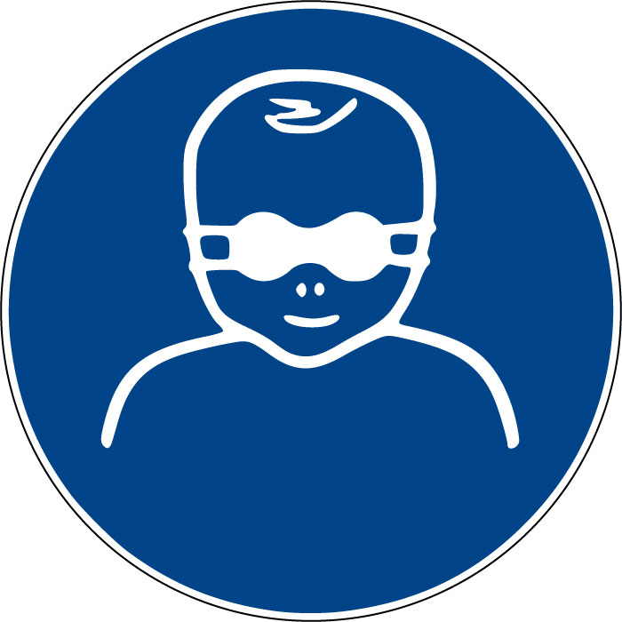 Panneau Protection opaque obligatoire des yeux pour les enfants en bas âge
