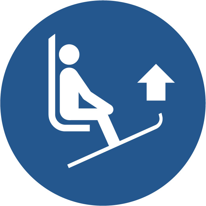 Panneau Lever les pointes des skis
