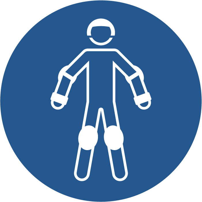 Panneau Porter un équipement de protection pour sports à roulettes