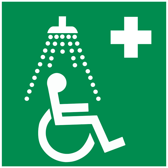 Pictogramme Douche de Sécurité pour les Handicapés