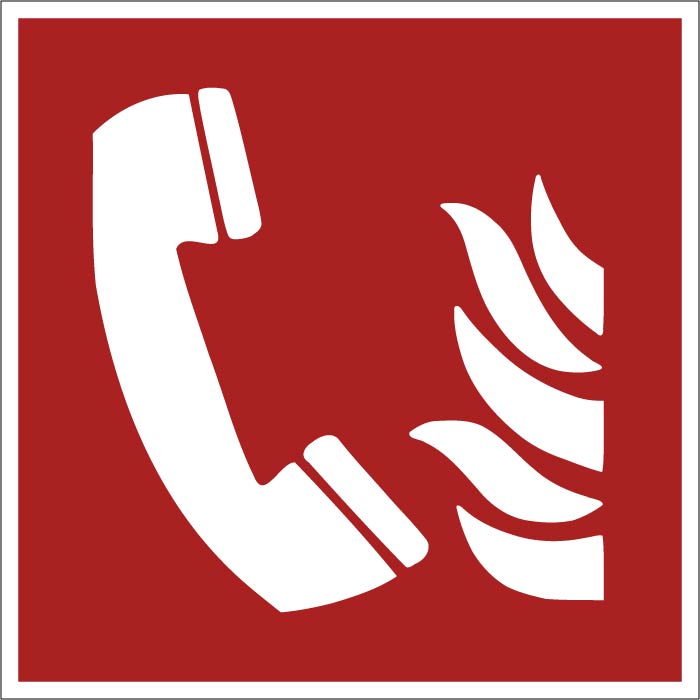 Panneau Téléphone à utiliser en cas d'incendie
