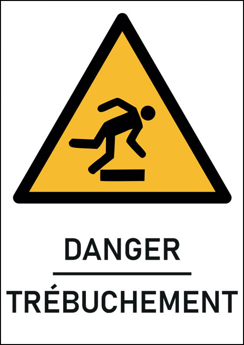 Panneau Trébuchement