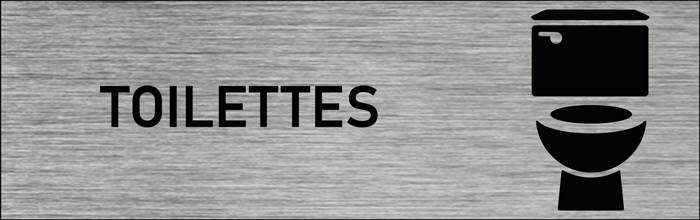 Plaque de porte Toilettes 2