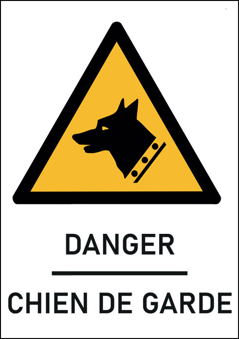 Panneau  Chien de garde