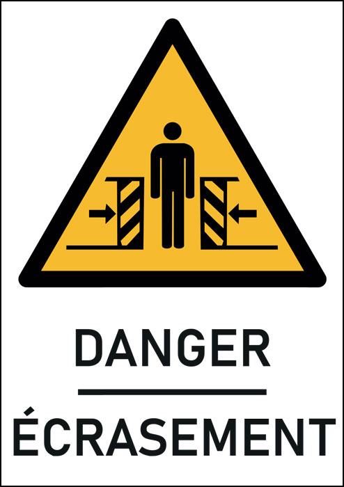 Panneau Danger Écrasement