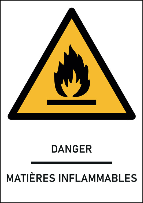 Panneau  Matières inflammables