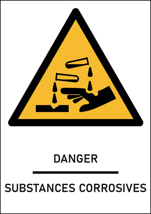 Panneau Substances corrosives