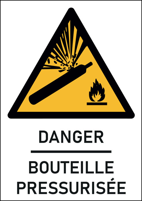 Panneau Bouteille pressurisée