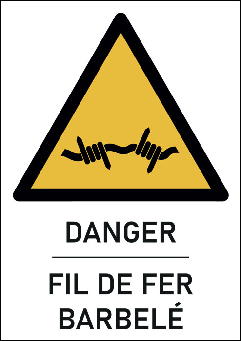 Panneau fil de fer barbelé 