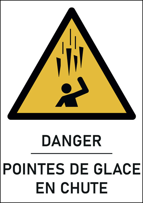Panneau Pointes de glace en chute