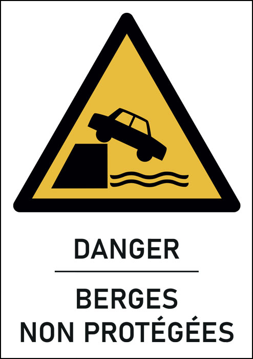Panneau Berges non protégées