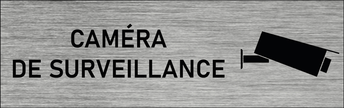 Plaque de porte Caméra de surveillance