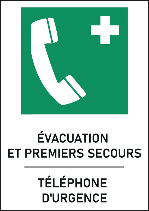 Panneau Téléphone d'urgence