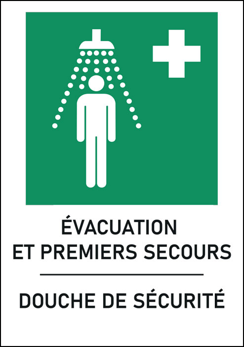 Panneau Douche de sécurité