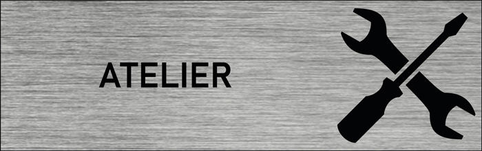 Plaque de porte Atelier
