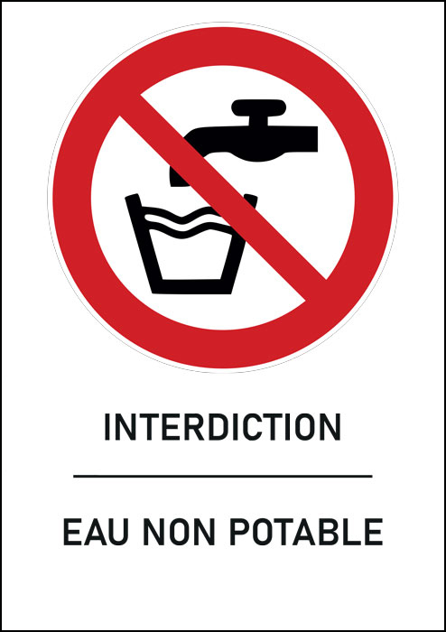 Panneau  Eau non potable 